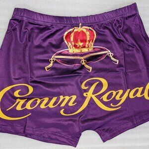 BK61 Yellow Crown Royal Printed Booty Shorts